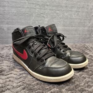 Air Jordan 1 Mid Shoes Youth Size 3Y Basketball Nike 705303-012 Sneakers